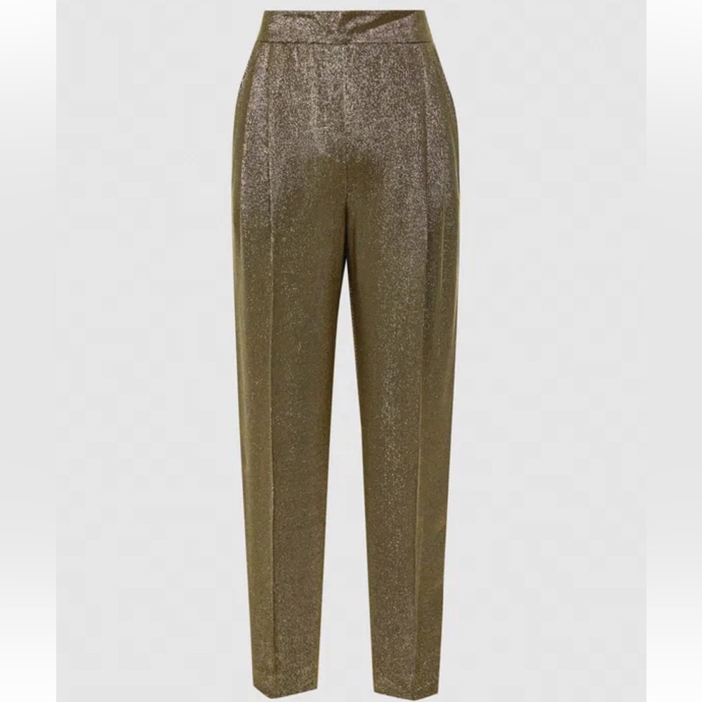 REISS Camille Shimmer Tapered Trousers, Size 12